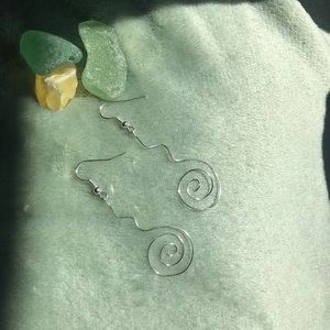 Handmade Silver Spiral Earrings